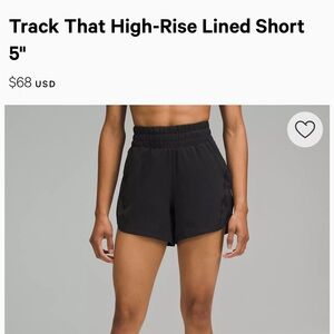 Lululemon Track That 5” Shorts - Size 4 - Black